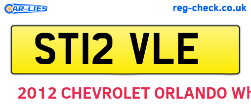 ST12VLE are the vehicle registration plates.