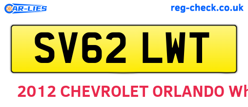 SV62LWT are the vehicle registration plates.
