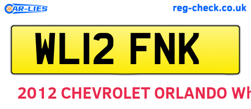 WL12FNK are the vehicle registration plates.