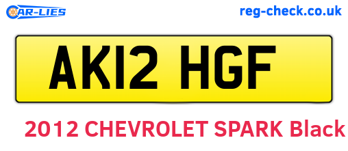 AK12HGF are the vehicle registration plates.