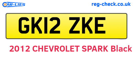 GK12ZKE are the vehicle registration plates.