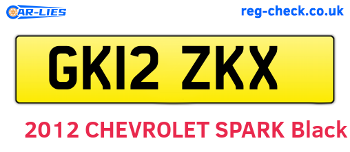 GK12ZKX are the vehicle registration plates.