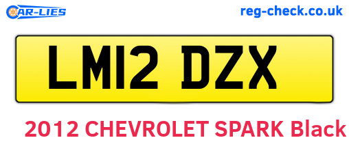 LM12DZX are the vehicle registration plates.