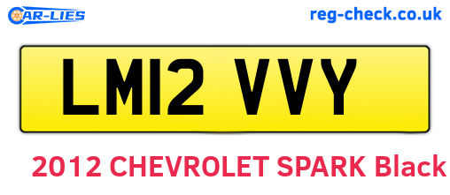 LM12VVY are the vehicle registration plates.