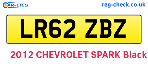 LR62ZBZ are the vehicle registration plates.