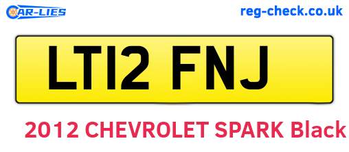 LT12FNJ are the vehicle registration plates.
