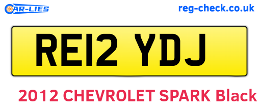 RE12YDJ are the vehicle registration plates.