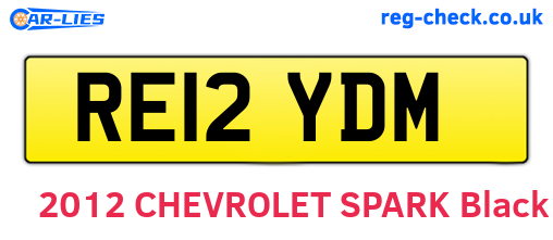 RE12YDM are the vehicle registration plates.