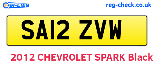 SA12ZVW are the vehicle registration plates.