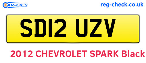 SD12UZV are the vehicle registration plates.
