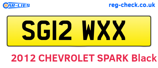SG12WXX are the vehicle registration plates.