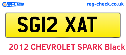 SG12XAT are the vehicle registration plates.