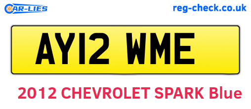 AY12WME are the vehicle registration plates.