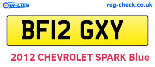 BF12GXY are the vehicle registration plates.