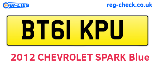 BT61KPU are the vehicle registration plates.