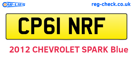 CP61NRF are the vehicle registration plates.