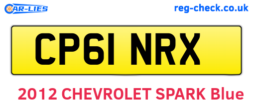 CP61NRX are the vehicle registration plates.