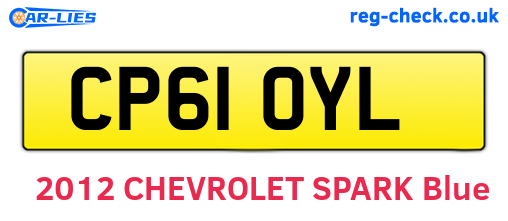 CP61OYL are the vehicle registration plates.