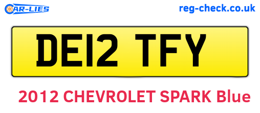 DE12TFY are the vehicle registration plates.