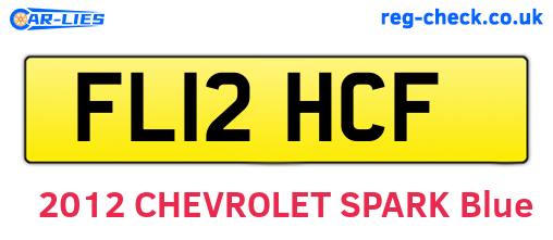 FL12HCF are the vehicle registration plates.