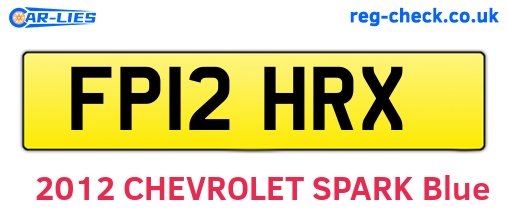 FP12HRX are the vehicle registration plates.
