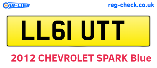 LL61UTT are the vehicle registration plates.