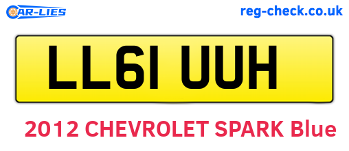 LL61UUH are the vehicle registration plates.
