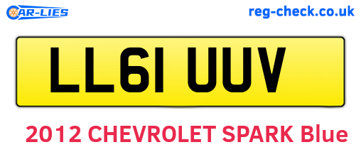 LL61UUV are the vehicle registration plates.