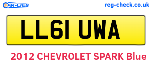 LL61UWA are the vehicle registration plates.