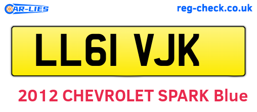 LL61VJK are the vehicle registration plates.