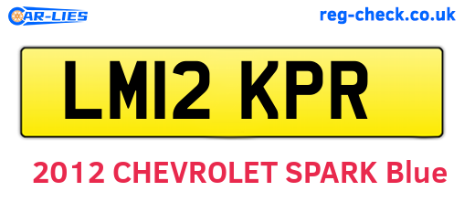 LM12KPR are the vehicle registration plates.