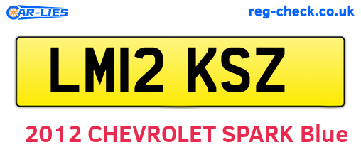 LM12KSZ are the vehicle registration plates.