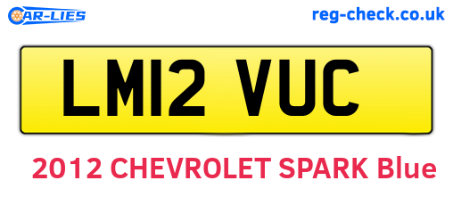 LM12VUC are the vehicle registration plates.