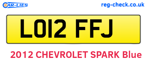 LO12FFJ are the vehicle registration plates.