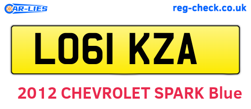 LO61KZA are the vehicle registration plates.