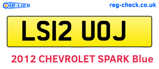 LS12UOJ are the vehicle registration plates.