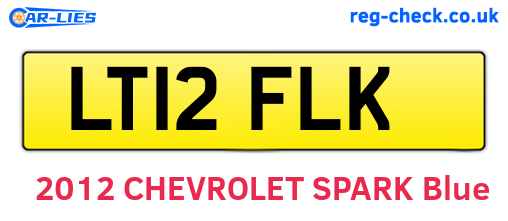 LT12FLK are the vehicle registration plates.
