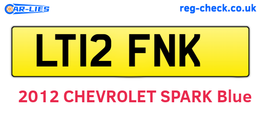 LT12FNK are the vehicle registration plates.