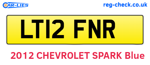 LT12FNR are the vehicle registration plates.