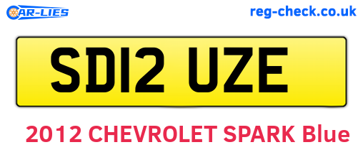 SD12UZE are the vehicle registration plates.