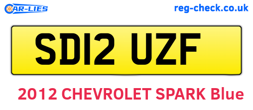 SD12UZF are the vehicle registration plates.