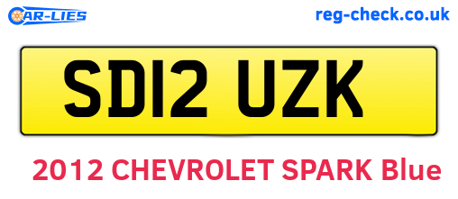 SD12UZK are the vehicle registration plates.