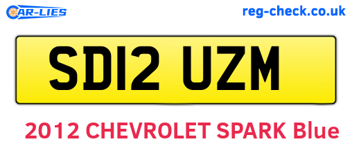 SD12UZM are the vehicle registration plates.