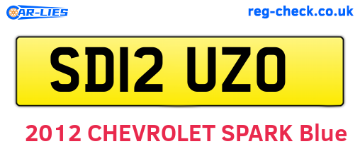 SD12UZO are the vehicle registration plates.