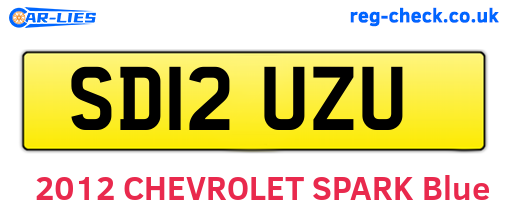 SD12UZU are the vehicle registration plates.