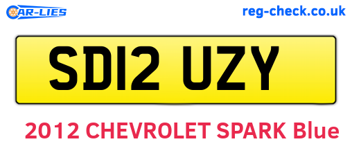 SD12UZY are the vehicle registration plates.