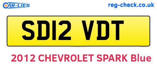 SD12VDT are the vehicle registration plates.