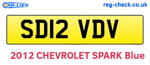 SD12VDV are the vehicle registration plates.