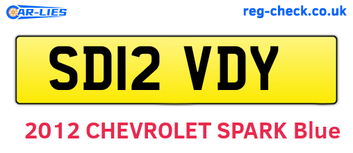 SD12VDY are the vehicle registration plates.