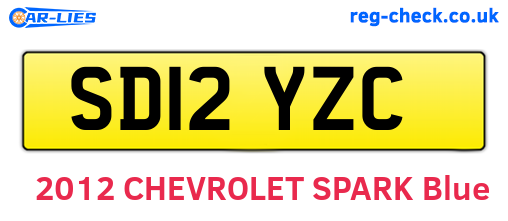 SD12YZC are the vehicle registration plates.